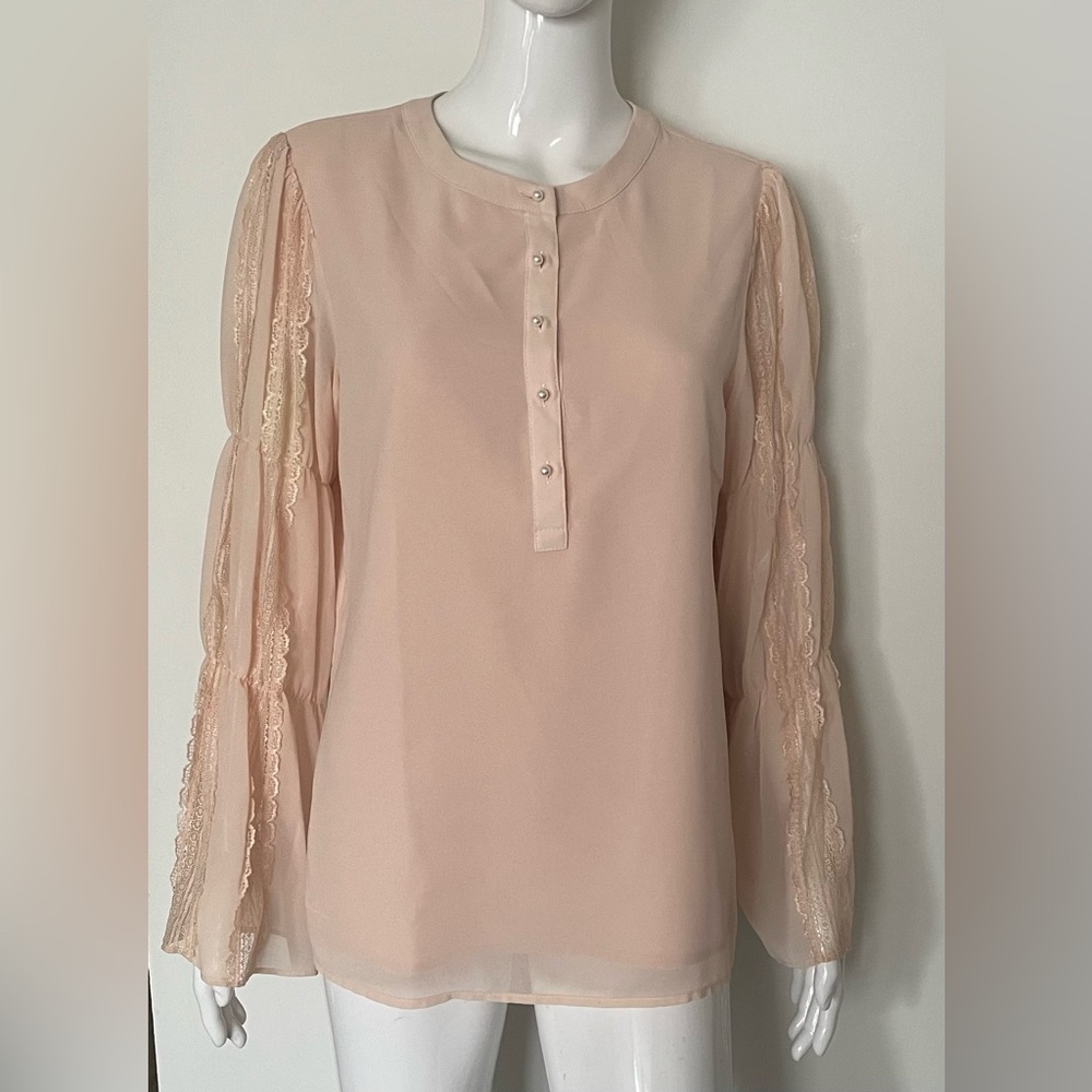 Karl Lagerfeld Blash Lace Sleeves Blouse size M